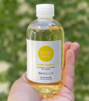 Aceite para Masajes Jojoba-Vainilla x250cc.