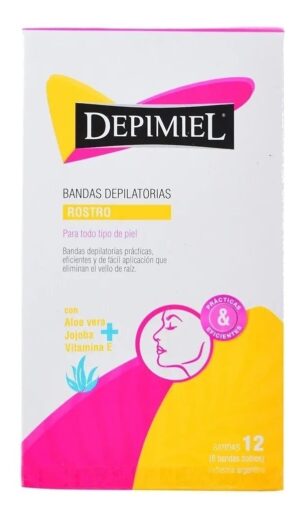 Cera Bandas Depilatorias Clásica Rostro Depimiel por 12U.
