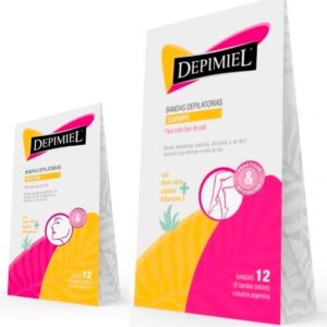Kit Bandas Depilatorias Cera Rostro Cuerpo Depimiel. 12u.