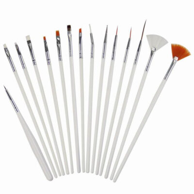Set Pinceles Nail Art 15u.