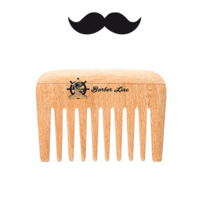 Peine madera ancho para barba y bigote 9 cm Ref. 04548. Eurostil.