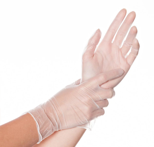 Guantes de vinilo x100u.