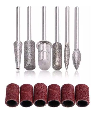 Set X6 Fresas con Lijas Para Uñas