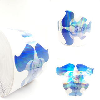 Molde para uñas Flama Azul x50u.