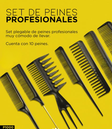 Set de Peines Profesionales x 10 Jessamy- p1000