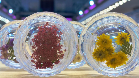 Flor seca para decoración de uñas Paris Night -