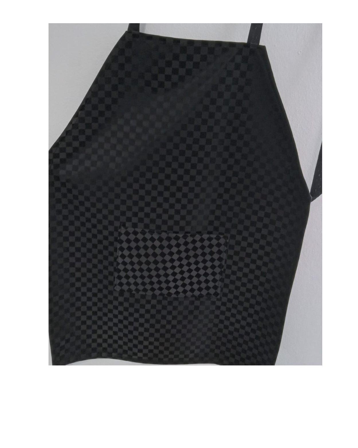 Delantal Porta Herramientas Cuadriculado Negro-