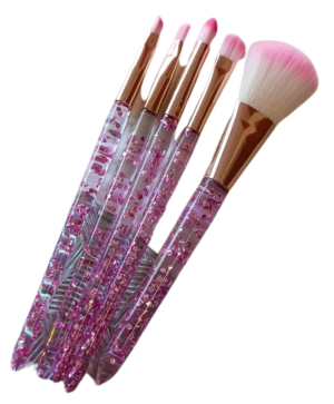 Set de Brochas con Glitter x 5 unidades -