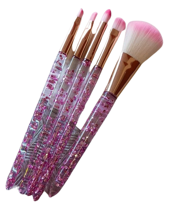 Set de Brochas con Glitter x 5 unidades -