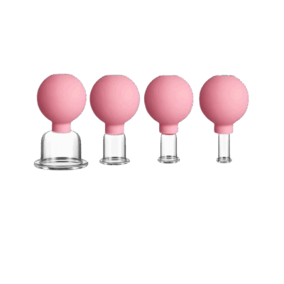 Set x 4 Ventosas Faciales de Cristal