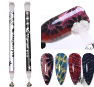 IMAN DOBLE CON FORMA DE FLOR  PARA UÑAS