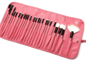SET DE BROCHAS PARA MAQUILLAJE  CON ESTUCHE  X 24