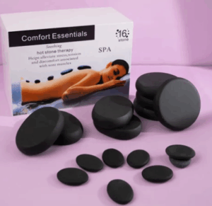 Set x 16 Piedras Calientes Negras