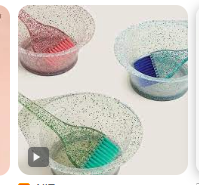 Set de bowl + Pincel con glitter